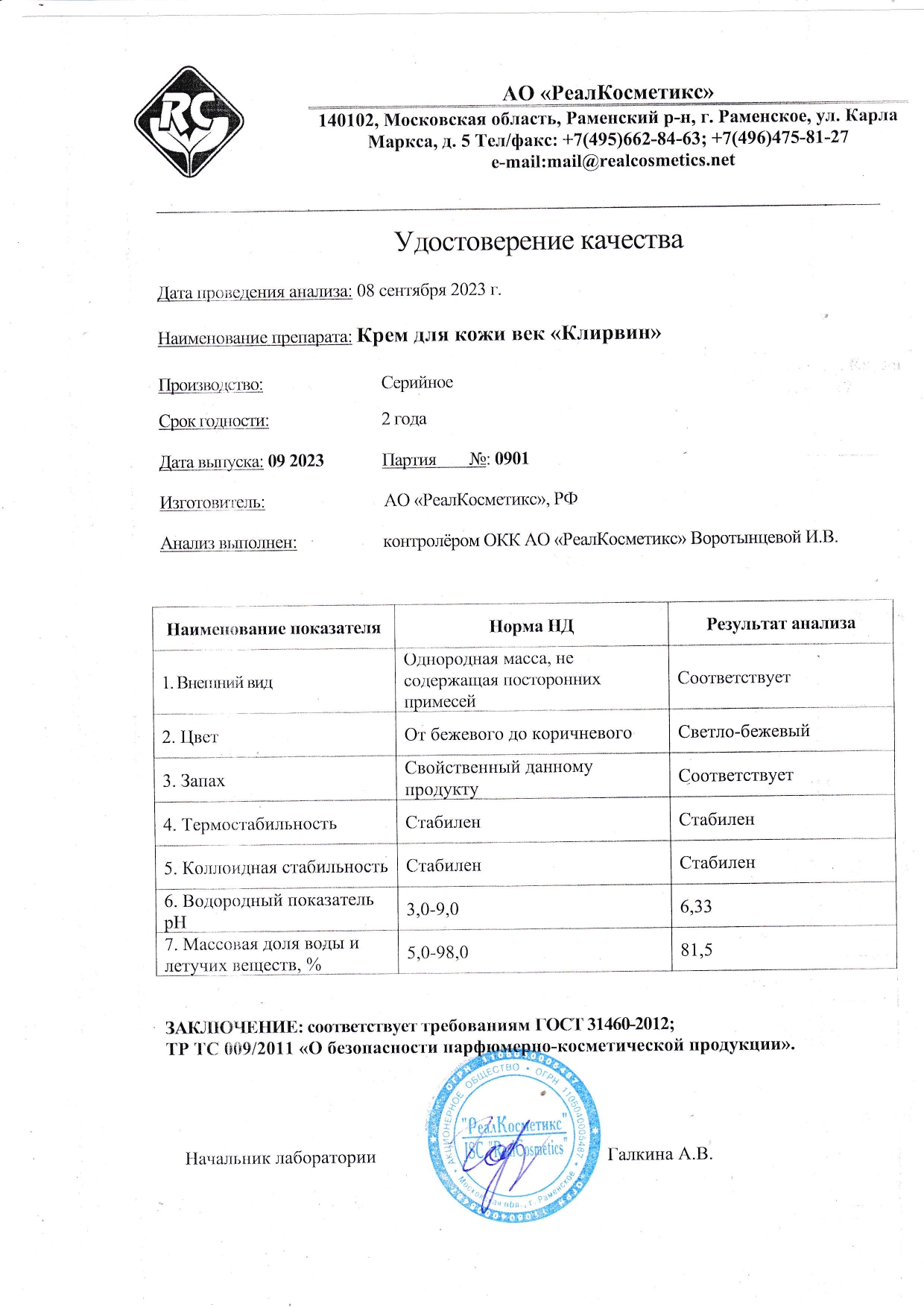 Паспорт №0920230901